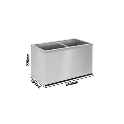GGM Gastro Giá Đỡ Bình Đựng Nước Sốt (Cho 2x SEK2) - Thép Không Gỉ - 340x180x220mm - Cho SEK2 - 2x2L