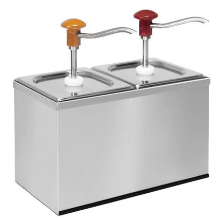 GGM Gastro Giá Đỡ Bình Đựng Nước Sốt (Cho 2x SEK2) - Thép Không Gỉ - 340x180x220mm - Cho SEK2 - 2x2L