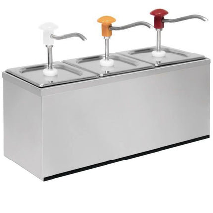 GGM Gastro Giá Đỡ Bình Đựng Nước Sốt (Cho 3x SEK2) - Thép Không Gỉ - 500x180x220mm - 3x2L