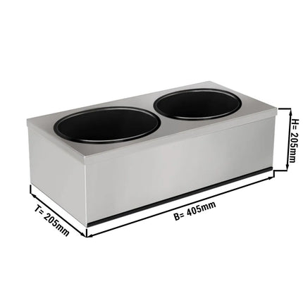 GGM Gastro Giá Đỡ Bình Đựng Nước Sốt (Cho SRK5) - 2x 4.5L - Thép Không Gỉ - 405x205x205mm - Cho SRK5