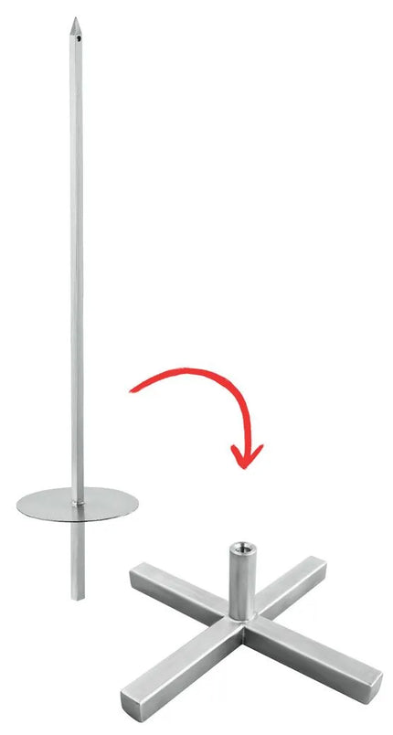 GGM Gastro Giá Đỡ Xiên Kebab - 390x390x115mm - Thép Không Gỉ - Chữ Thập