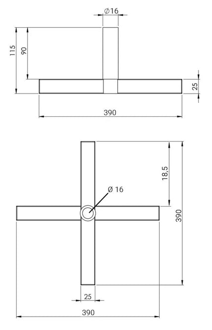 GGM Gastro Giá Đỡ Xiên Kebab - 390x390x115mm - Thép Không Gỉ - Chữ Thập