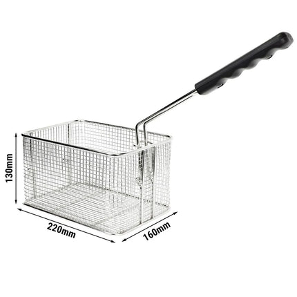 GGM Gastro Giỏ Chiên - 160x220x130mm - 4L - Thép Không Gỉ - Cho EFK4 & EFK4+4
