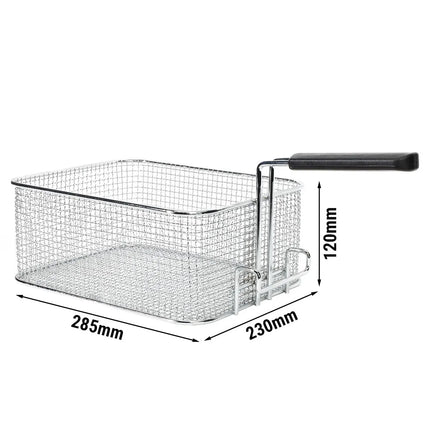 GGM Gastro Giỏ Chiên - 220x460x180mm - Thép Không Gỉ - Cho EFK653-8+8