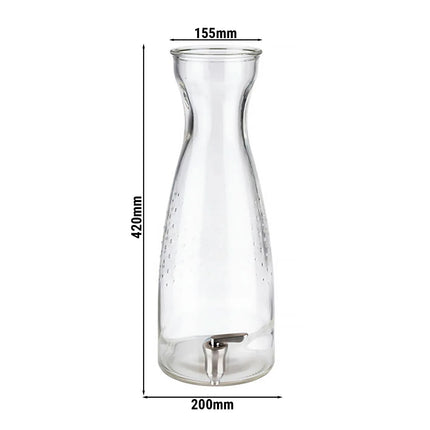 GGM Gastro Glass Drinks Dispenser - glass jar with tap - Ø 155mm - Glass