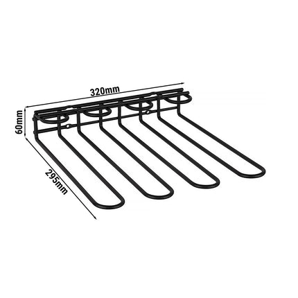 GGM Gastro Glass Hanger - Ceiling-mounted - Black Finish - 295mm - holds up to 12 glasses
