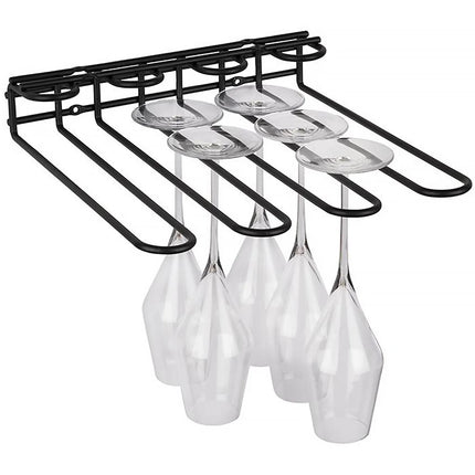 GGM Gastro Glass Hanger - Ceiling-mounted - Black Finish - 295mm - holds up to 12 glasses