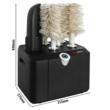 GGM Gastro Glass polishing machine - 1.15kW - with hot-air blower & 5 rotating brushes