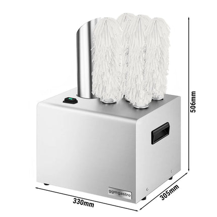 GGM Gastro Glass polishing machine - 1.5kW - with hot-air blower & 5 rotating brushes