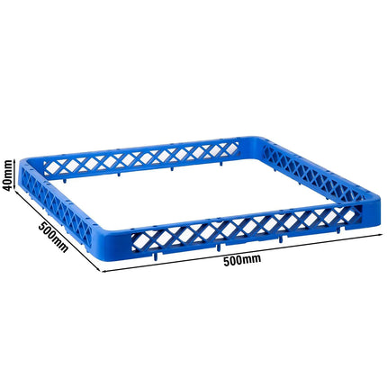GGM Gastro Glass Rack Extender 1/1 -  open - 500x500 mm - Blue - for all Glass & Cup Racks