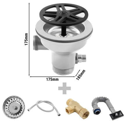 GGM Gastro Glass Rinser for sink with overflow - G1 cm