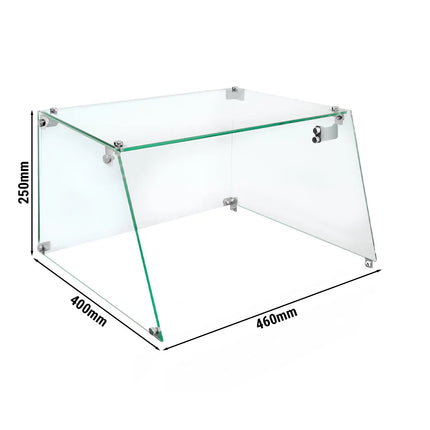 GGM Gastro Glass Showcase for Sausage Grill - 460x400x250mm - Glass - for HDGJ9N - HDGJ9N