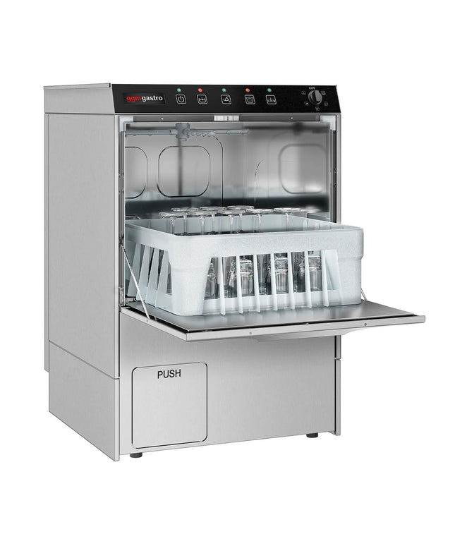 GGM Gastro Glasswasher - Manual - 5kW - with Drain Pump, Detergent & Rinse Aid Pumps