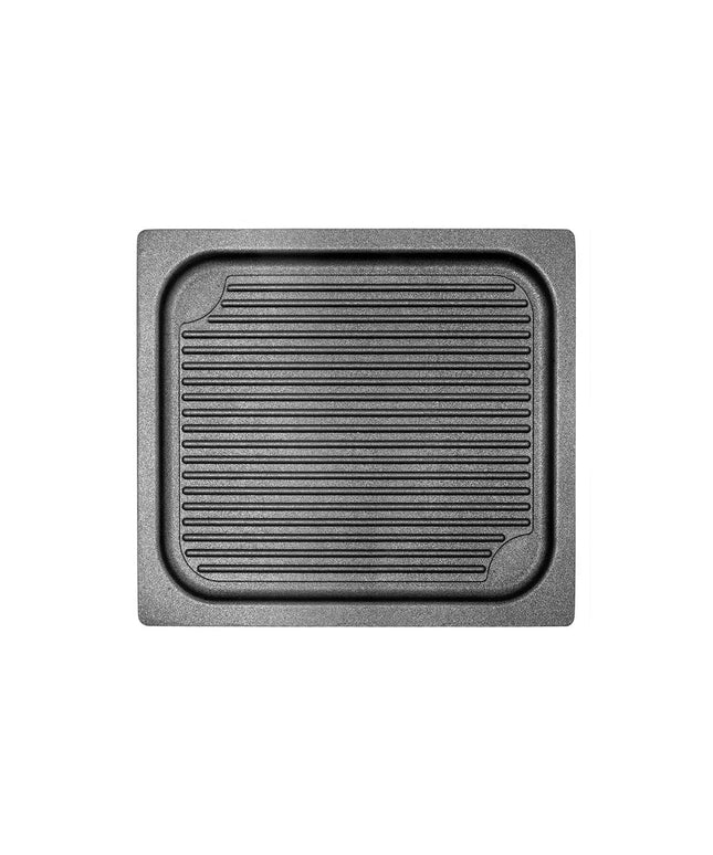 GGM Gastro Grill Plate for Commercial Combi Oven - 355x325x20mm - GN 2/3 - Cast Aluminium, non-stick - with Ribbed surface