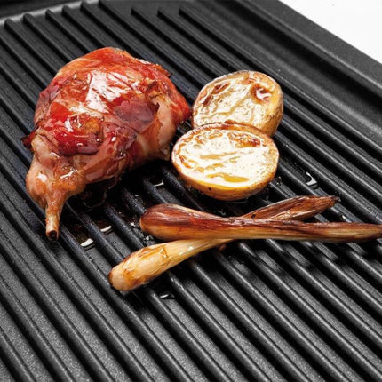 GGM Gastro Grill Plate for Commercial Combi Oven - 355x325x20mm - GN 2/3 - Cast Aluminium, non-stick - with Ribbed surface