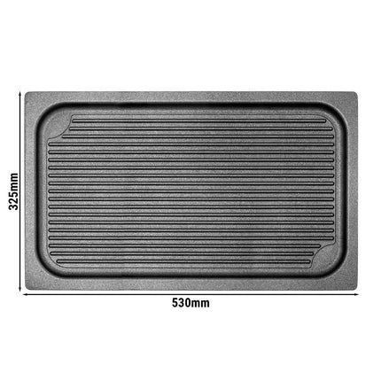 GGM Gastro Grill Plate for Commercial Combi Oven - 530x325x20mm - GN 1/1 - Aluminium die-cast, non-stick