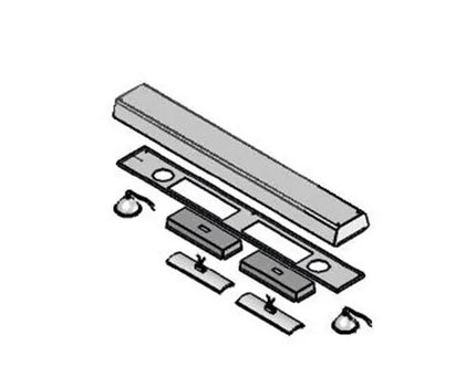 GGM Gastro Halogen lighting kit - Stainless steel - 1785x100x50mm - GN 1/1 - for BA186 & WA186