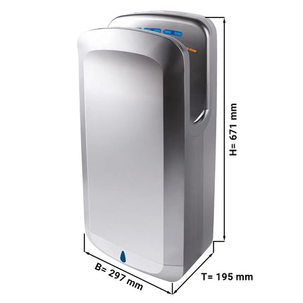 GGM Gastro Hand Dryer with Filter - Matt Black Stainless Steel