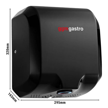 GGM Gastro Hand Dryer with Sensor - Matt Black Stainless Steel