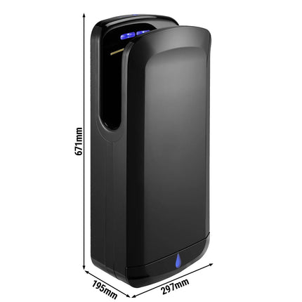 GGM Gastro Hand Dryer with Sensor & UV Light - Black