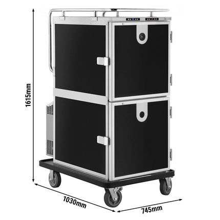 GGM Gastro Heated and Chilled Banquet Trolley – 2 x 158 Litres – for 12 x GN 2/1