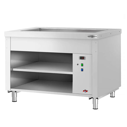 GGM Gastro Heated Bain Marie Counter COPENHAGEN - 1240mm - with Bain Marie Well - for 3x GN 1/1