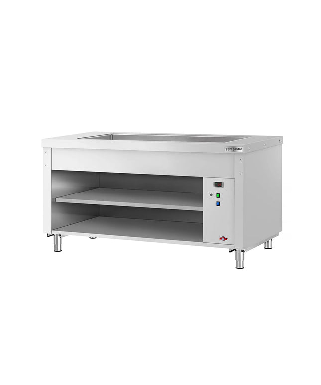 GGM Gastro Heated Bain Marie Counter COPENHAGEN - 1560mm - with Bain Marie Well - for 4x GN 1/1