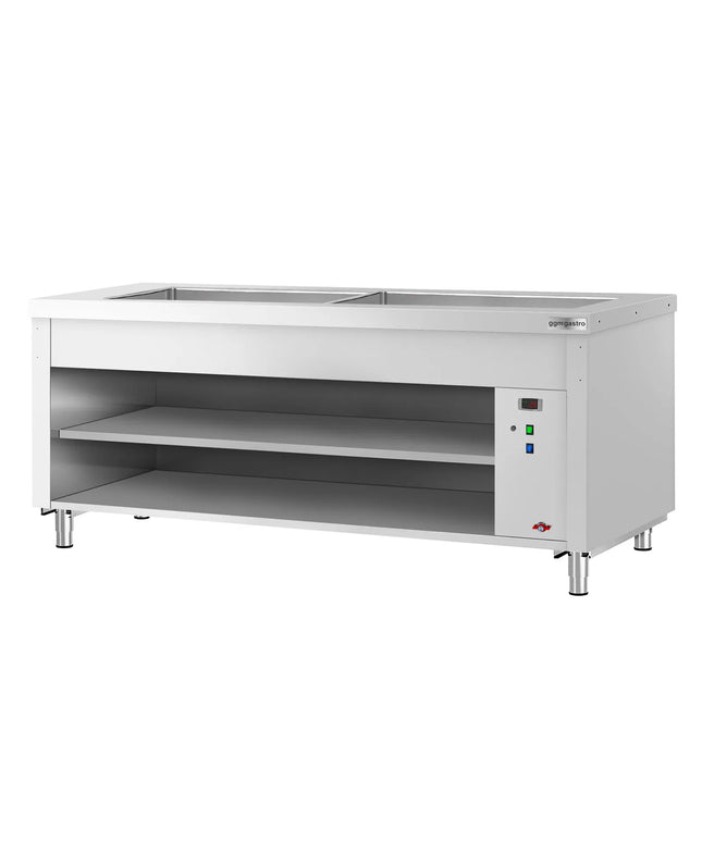 GGM Gastro Heated Bain Marie Counter COPENHAGEN - 2310mm - with Bain Marie Well - for 6x GN 1/1
