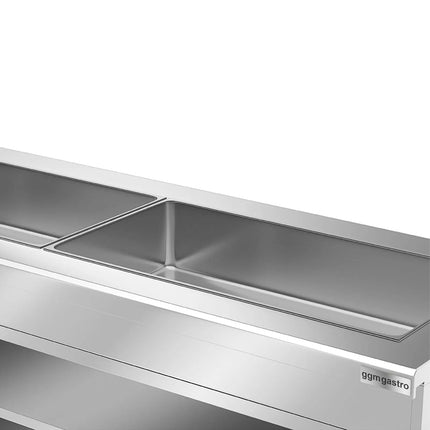 GGM Gastro Heated Bain Marie Counter COPENHAGEN - 2310mm - with Bain Marie Well - for 6x GN 1/1