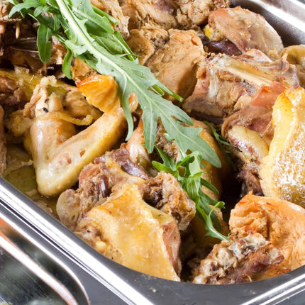 GGM Gastro Heated Bain Marie Counter PRAGUE - 1700mm - with Bain Marie Well + Flat Glass Sneeze Guard - on Castors - for 4x GN 1/1