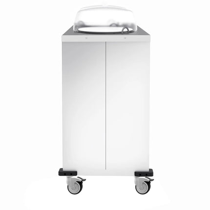 GGM Gastro Heated Plate Dispenser - Single Stack - Mobile (on castors) - 1kW - 50 plates - for Ø240–290mm plates