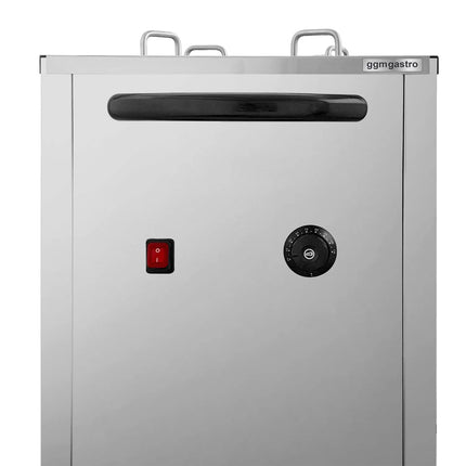 GGM Gastro Heated Plate Dispenser - Twin Stack - Mobile (on castors) - 1kW - 2x40 plates