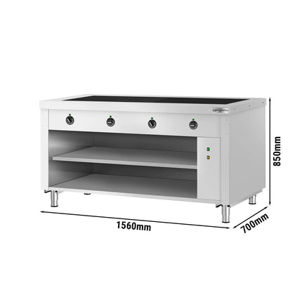 GGM Gastro Heated Servery Counter COPENHAGEN - 1560mm - with Hot Plate