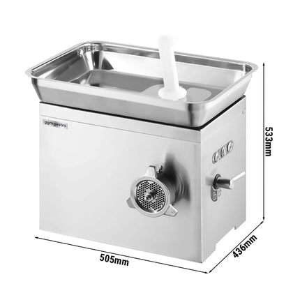 GGM Gastro Heavy Duty Electric Meat Mincer - Size 22 - 350kg/h - 1.1 kW - Mincing Plate 4.5mm
