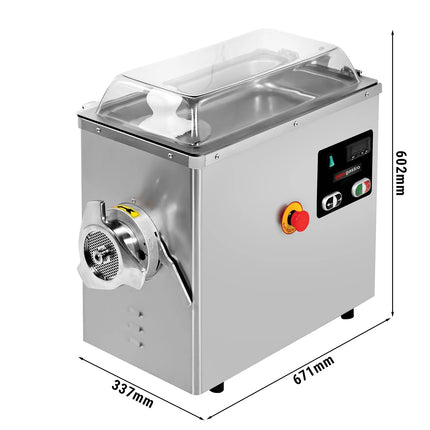 GGM Gastro Heavy Duty Electric Meat Mincer - Size 22 - 400kg/h - 1.5 kW - 1400rpm - Mincing Plate 4mm - with Cooling System