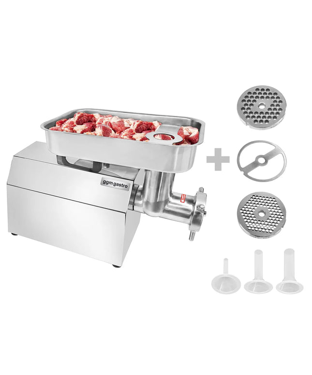 GGM Gastro Heavy Duty Electric Meat Mincer - Size 22 - 450-480kg/h - 1.1 kW - Mincing Plate 4.5mm