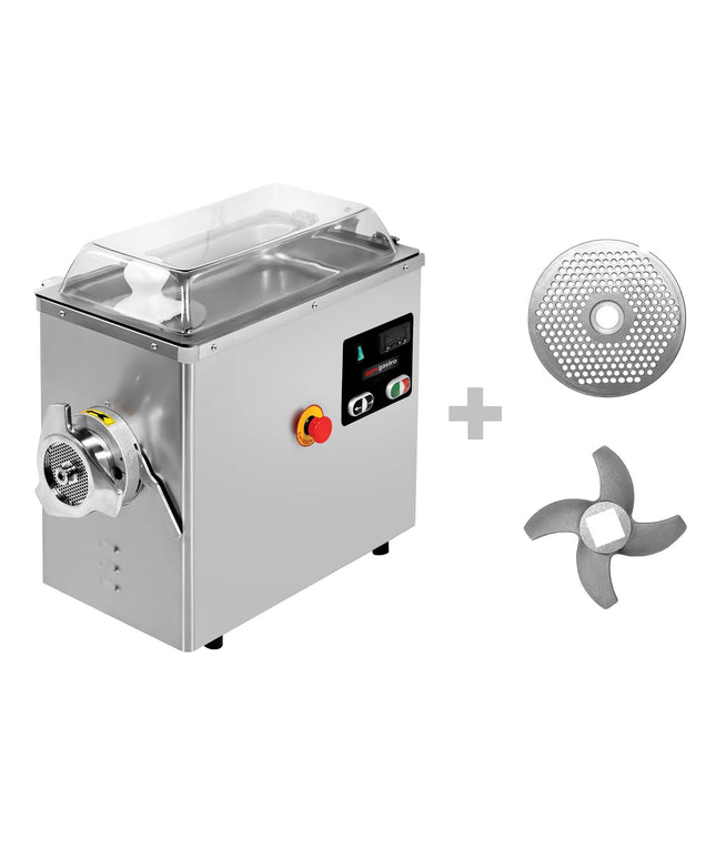 GGM Gastro Heavy Duty Electric Meat Mincer - Size 32 - 600kg/h - 2.2 kW - 1400rpm - Mincing Plate 4mm