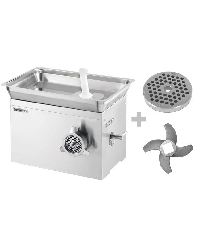GGM Gastro Heavy Duty Electric Meat Mincer - Size 32 - 650kg/h - 2.2 kW - Mincing Plate 4.5mm