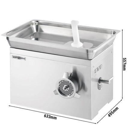 GGM Gastro Heavy Duty Electric Meat Mincer - Size 32 - 650kg/h - 2.2 kW - Mincing Plate 4.5mm