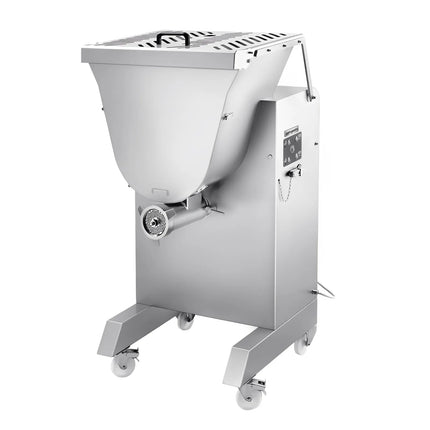 GGM Gastro Heavy Duty Electric Meat Mincer - Size 32 with Meat Mixer - 850-1000kg/h - 2.94 kW - Mincing Plate 4.5mm - with Castors