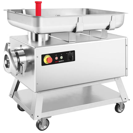 GGM Gastro Heavy Duty Electric Meat Mincer - Size 42 - 700kg/h - 4 kW - Mincing Plate 4mm - with Castors