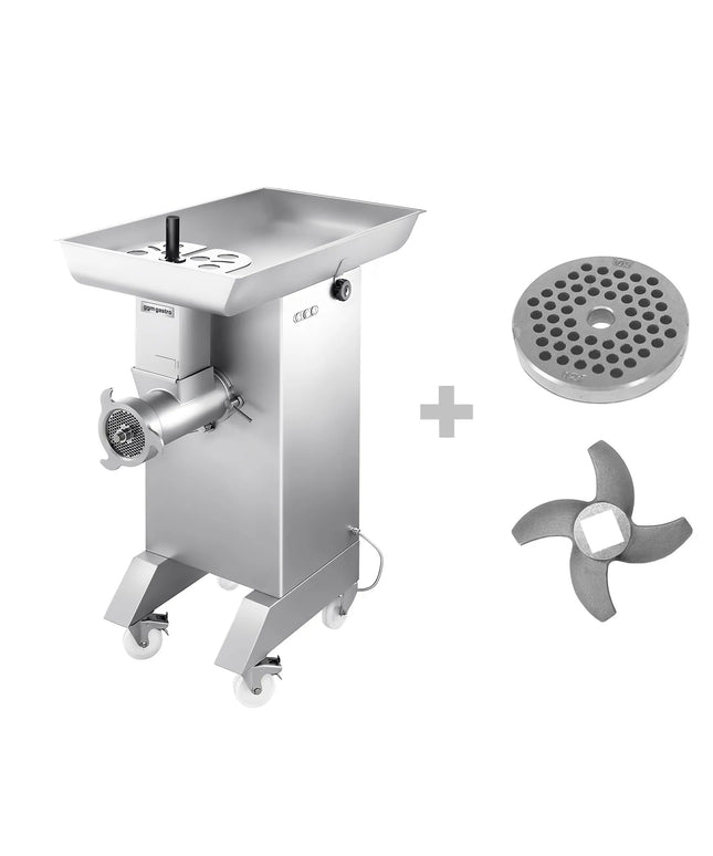 GGM Gastro Heavy Duty Electric Meat Mincer - Size 42 - 800-1000kg/h - 3.68 kW - Mincing Plate 8mm