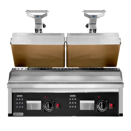 GGM Gastro High-Speed Double Digital Contact Grill / Mobile CERAN® Glass-Ceramic Grill - 12kW - automatic - Digital Display