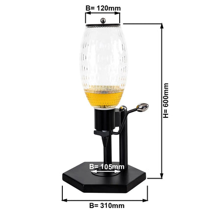 GGM Gastro Honey Dispenser - 4.7 L - Black