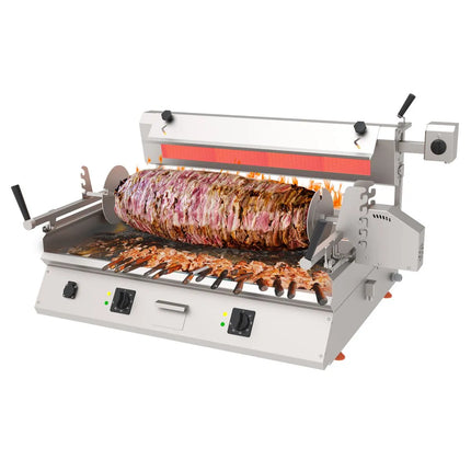GGM Gastro Horizontal Kebab Grill (Cağ Kebab) - up to 85kg - 9.8kW - Countertop