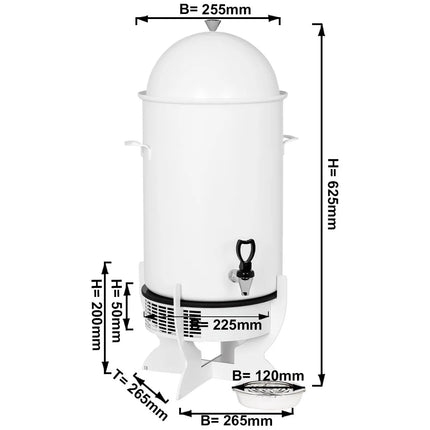GGM Gastro Hot drinks dispenser - 5L - 1kW - with induction - White
