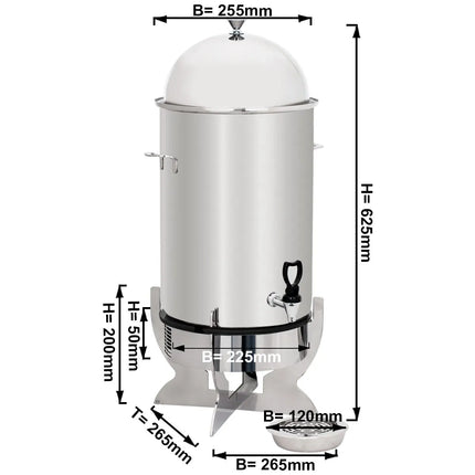 GGM Gastro Hot drinks dispenser - with induction - 5L - 1kW - Chrome
