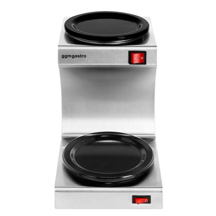 GGM Gastro Hot Plate Stainless Steel - 180mm - 160 W - for 2 Coffee or Tea Pots each Ø174mm