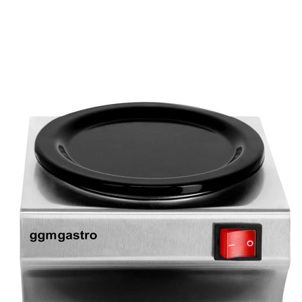 GGM Gastro Hot Plate Stainless Steel - 180mm - 160 W - for 2 Coffee or Tea Pots each Ø174mm