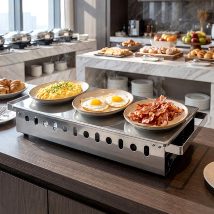 GGM Gastro Hot Plate - Stainless Steel - 465mm - for 3 Burners